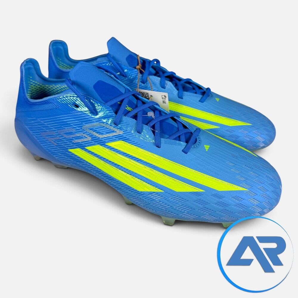 Adidas F50 Elite FG Soccer Cleats Lucid Ray Blue Yellow Men’s Size 9.5 JR6450